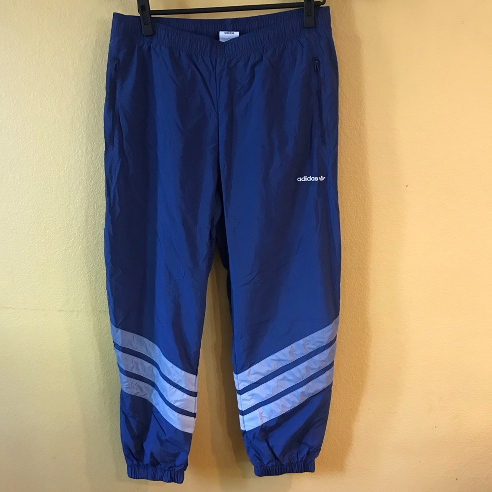 Adidas V Stripes Track Pants Indigo XL - Picture 2 of 4